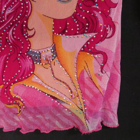 Girls Colorful Lined Vibrant Graphic Shirt | m - l | Pristine Condition - Picture 9 of 16